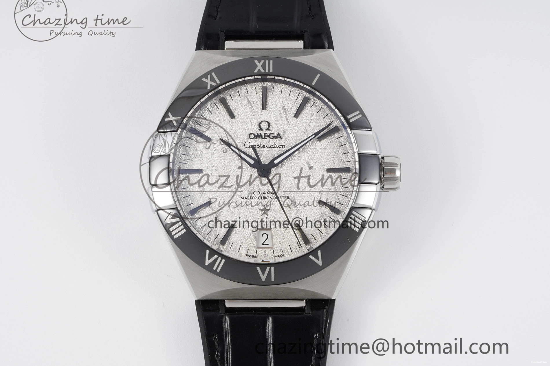 0422 GoAnywhere Constellation Black Ceramic SS 8F 1:1 Best Edition White Textured Dial on Black Gummy Strap A 7803
